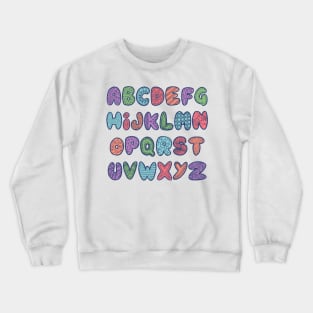 Pastel Alphabet Crewneck Sweatshirt